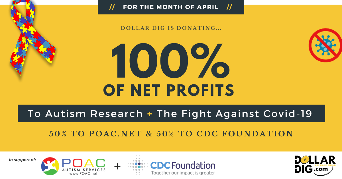 April Donation - Dollar Dig 2020 Dollar Dig April Donation Banner